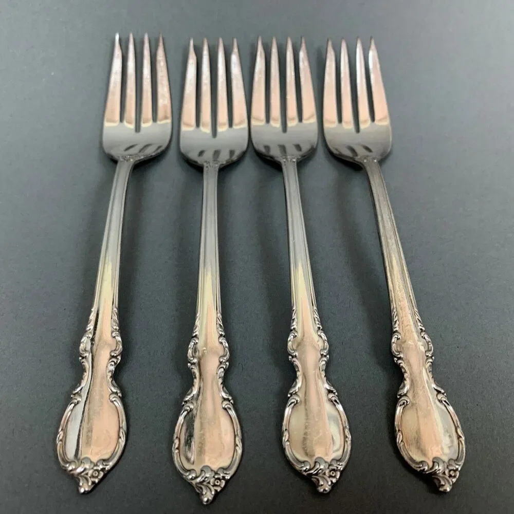 4 Rogers‎ Bros 1847 Reflection International Silver Silverplate 6 3/4 Forks